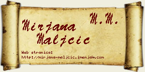 Mirjana Maljčić vizit kartica